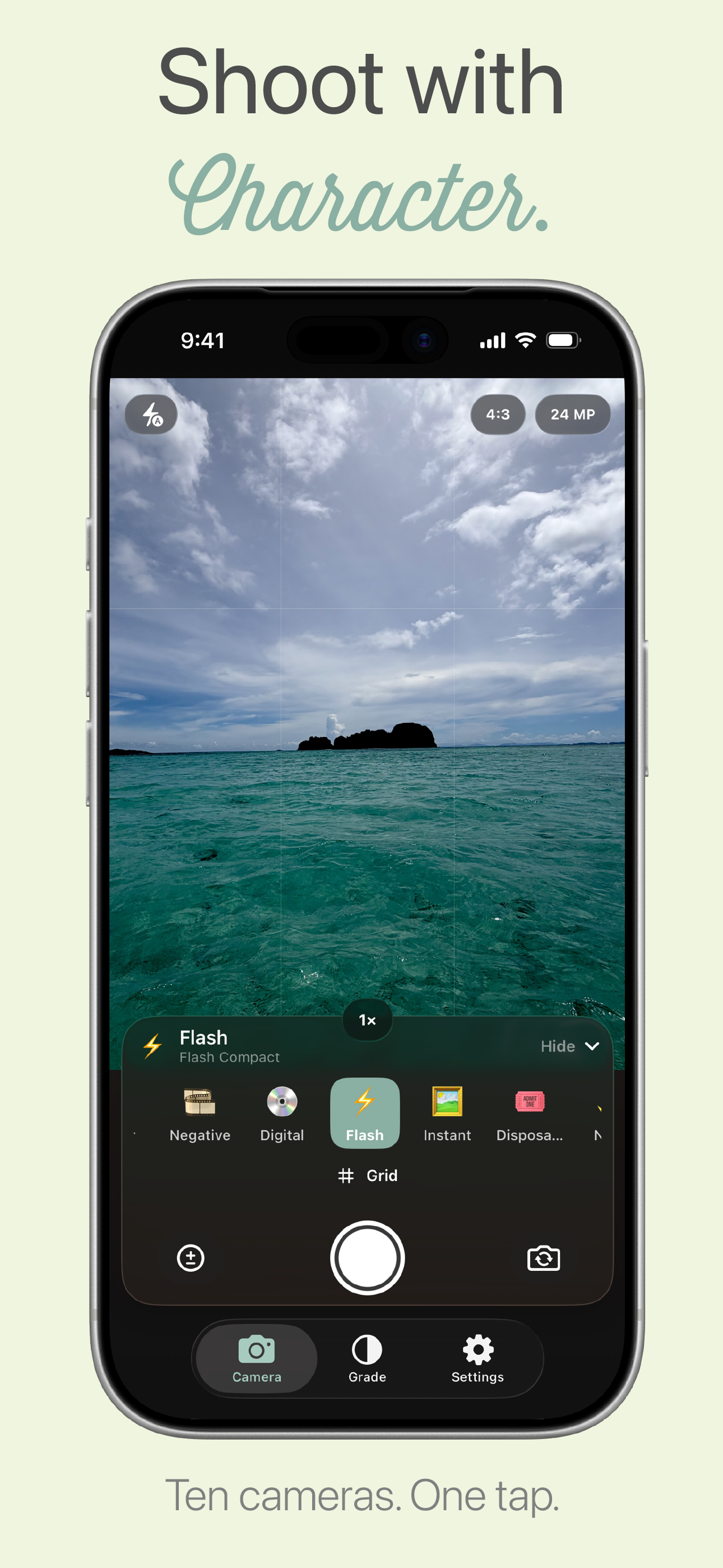 Hibiscus Camera with its Camera character selector